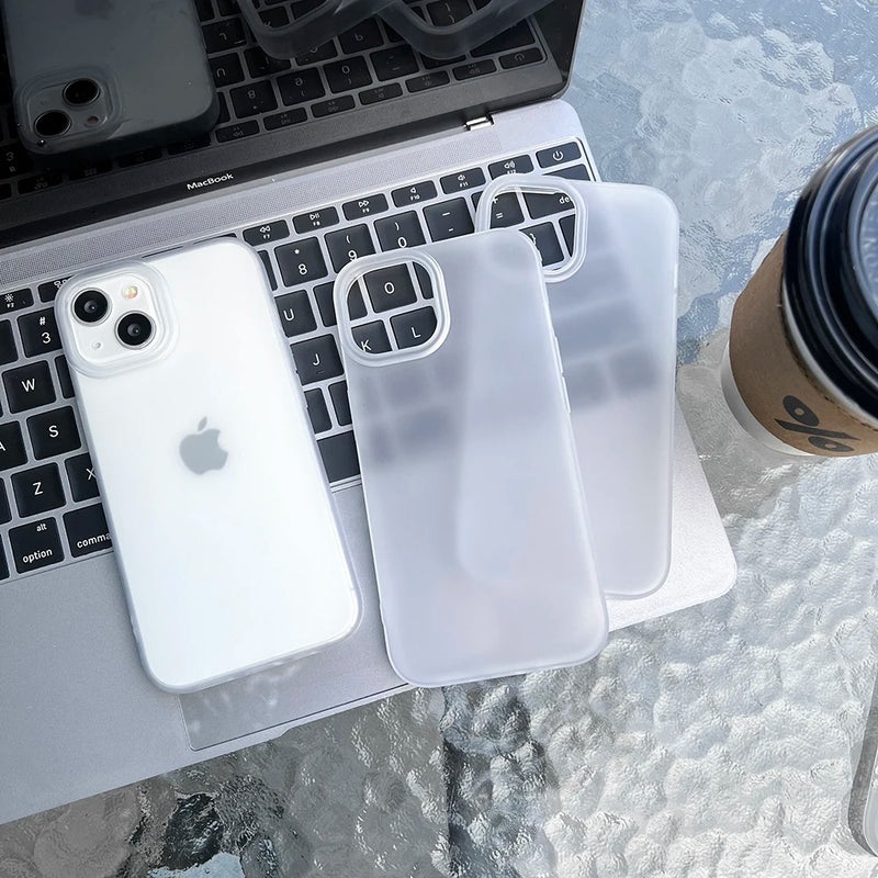 Soft TPU Matte Phone Case for iPhone 17 Pro Max Cases iPhone 11 13 15 12 16 14 Plus Air 12 Mini 17promax Transparent Funda Cover