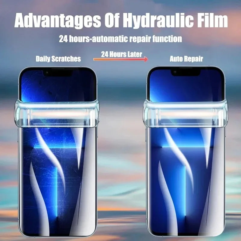 8Pcs Full Cover TPU Hydrogel Film For iPhone 17 16 Pro Max Screen Protector iPhone 14 15 Plus iPhone17 Air 13 12 16E 100000D