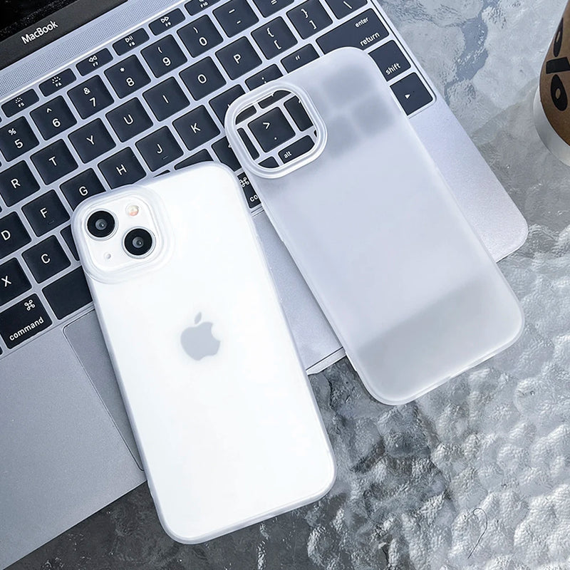 Soft TPU Matte Phone Case for iPhone 17 Pro Max Cases iPhone 11 13 15 12 16 14 Plus Air 12 Mini 17promax Transparent Funda Cover