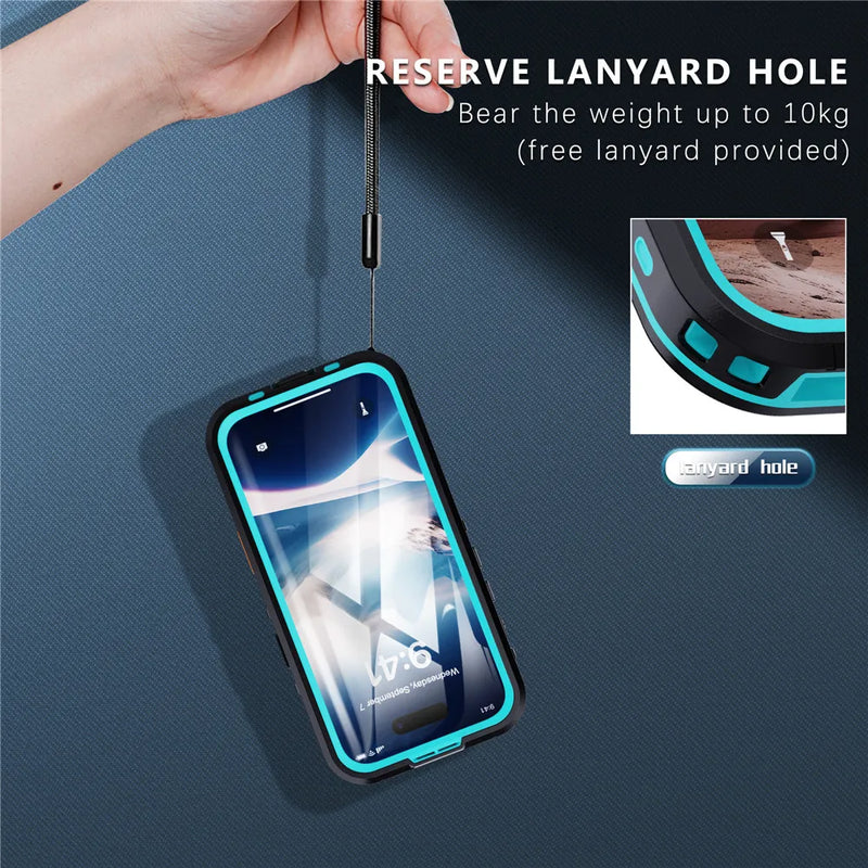 IP68 Clear Waterproof Case for iPhone 17 16 15 14 13 12 11 Pro Max mini XR XS X Dustproof Shockproof Diving Underwater Cases