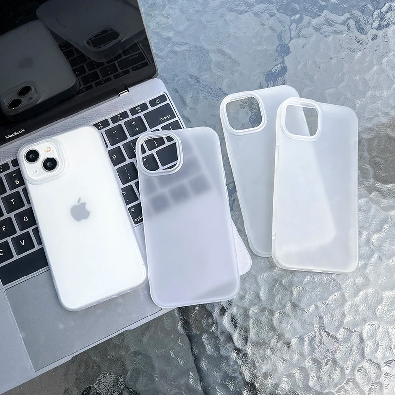 Soft TPU Matte Phone Case for iPhone 17 Pro Max Cases iPhone 11 13 15 12 16 14 Plus Air 12 Mini 17promax Transparent Funda Cover