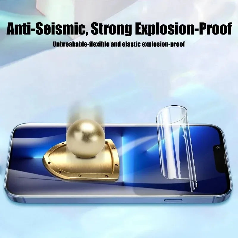 8Pcs Full Cover TPU Hydrogel Film For iPhone 17 16 Pro Max Screen Protector iPhone 14 15 Plus iPhone17 Air 13 12 16E 100000D