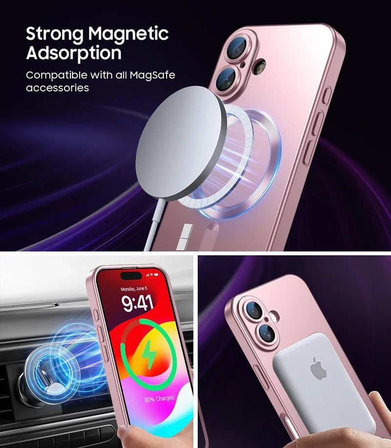 For Magsafe Magnetic Wireless Charge Phone Cases For iPhone 17 Air 16 15 14 13 12 11 Pro Max Case Camera Back Cover Accessories
