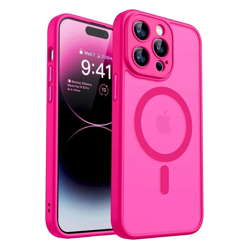 Luxury Matte Translucent Shockproof Magnetic Case For Magsafe For iPhone 17 16 15 14 Plus 13 12 11 Pro Max 17Air 16e  Cover