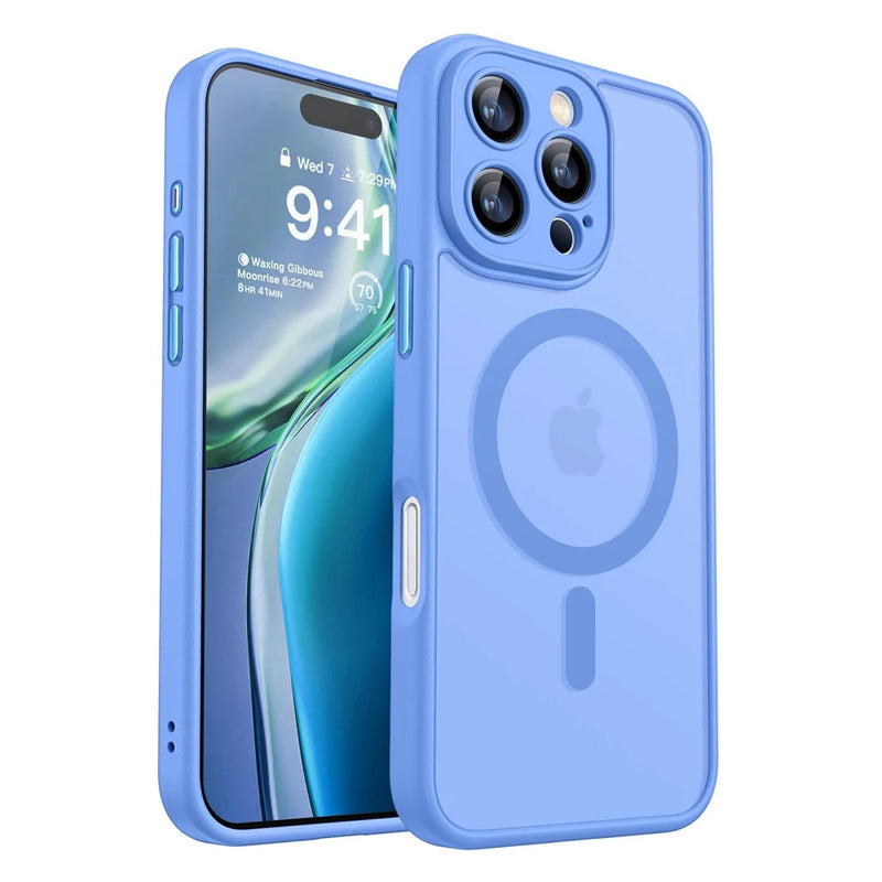 Luxury Matte Translucent Shockproof Magnetic Case For Magsafe For iPhone 17 16 15 14 Plus 13 12 11 Pro Max 17Air 16e  Cover