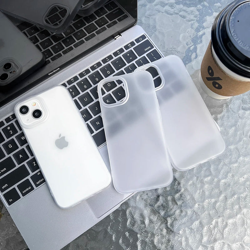 Soft TPU Matte Phone Case for iPhone 17 Pro Max Cases iPhone 11 13 15 12 16 14 Plus Air 12 Mini 17promax Transparent Funda Cover