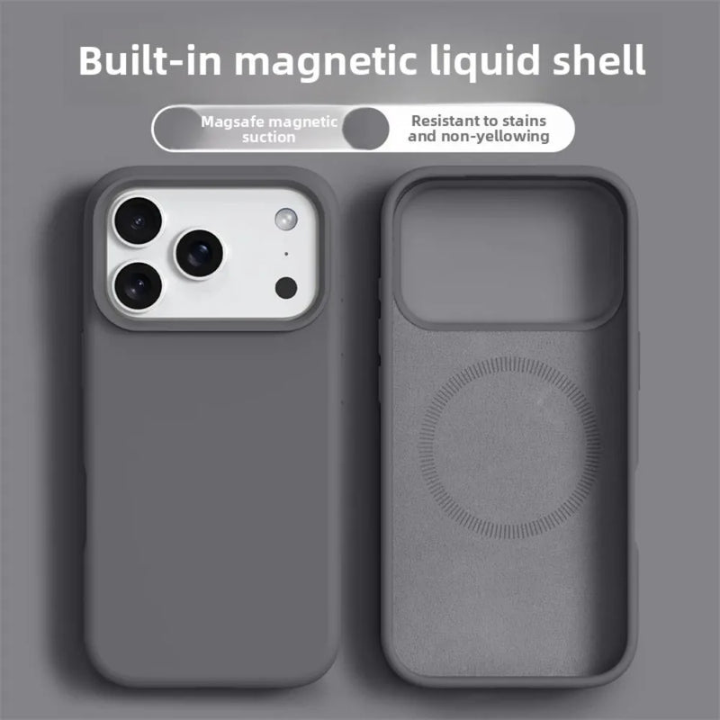 Original Magnetic Phone Case For iPhone 17 16 Pro Max Liquid Silicone Cases For iPhone17 16 Pro Max 17Pro Air Soft Bumper Cover