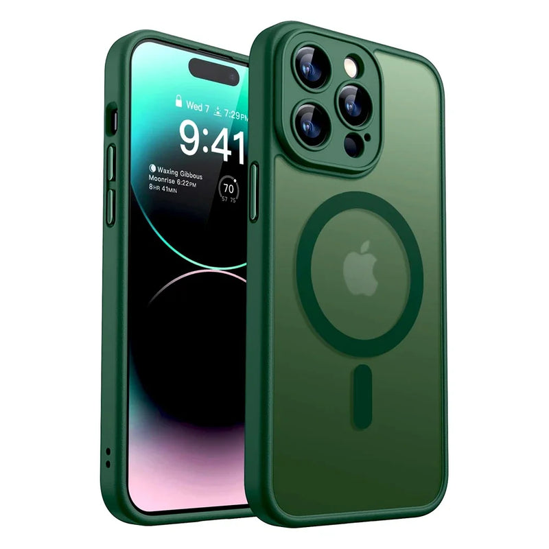 Luxury Matte Translucent Shockproof Magnetic Case For Magsafe For iPhone 17 16 15 14 Plus 13 12 11 Pro Max 17Air 16e  Cover