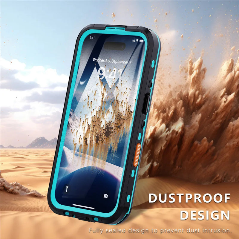 IP68 Clear Waterproof Case for iPhone 17 16 15 14 13 12 11 Pro Max mini XR XS X Dustproof Shockproof Diving Underwater Cases