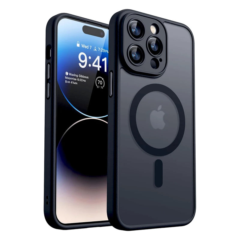 Luxury Matte Translucent Shockproof Magnetic Case For Magsafe For iPhone 17 16 15 14 Plus 13 12 11 Pro Max 17Air 16e  Cover