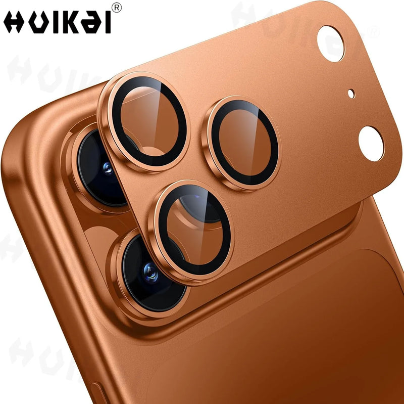 2 Pack For iPhone 17 Pro Max 17 Pro 17 Air Camera Lens Protector Military Grade Shatterproof Alloy Tempered Lens Ring Cap Cases