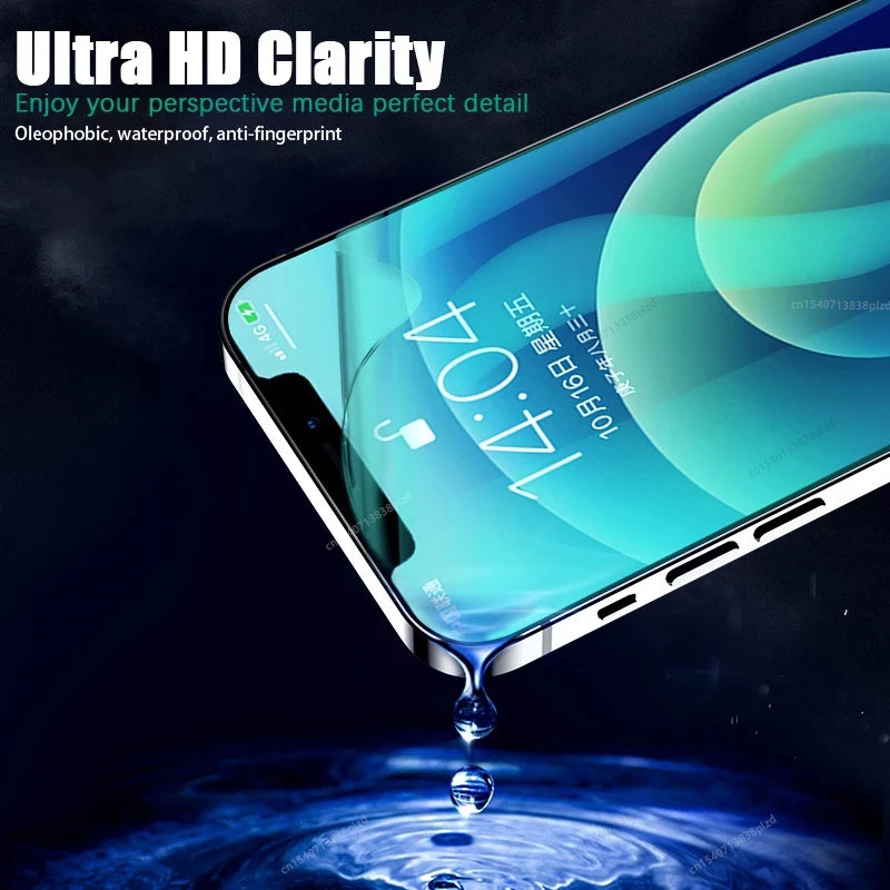 8Pcs Full Cover TPU Hydrogel Film For iPhone 17 16 Pro Max Screen Protector iPhone 14 15 Plus iPhone17 Air 13 12 16E 100000D