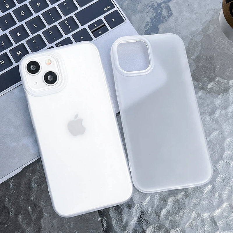 Soft TPU Matte Phone Case for iPhone 17 Pro Max Cases iPhone 11 13 15 12 16 14 Plus Air 12 Mini 17promax Transparent Funda Cover